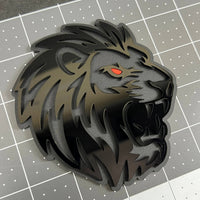 1pcs LION Multicolor 3D Acrylic Emblem – Custom Car, Truck & SUV Exterior Badge