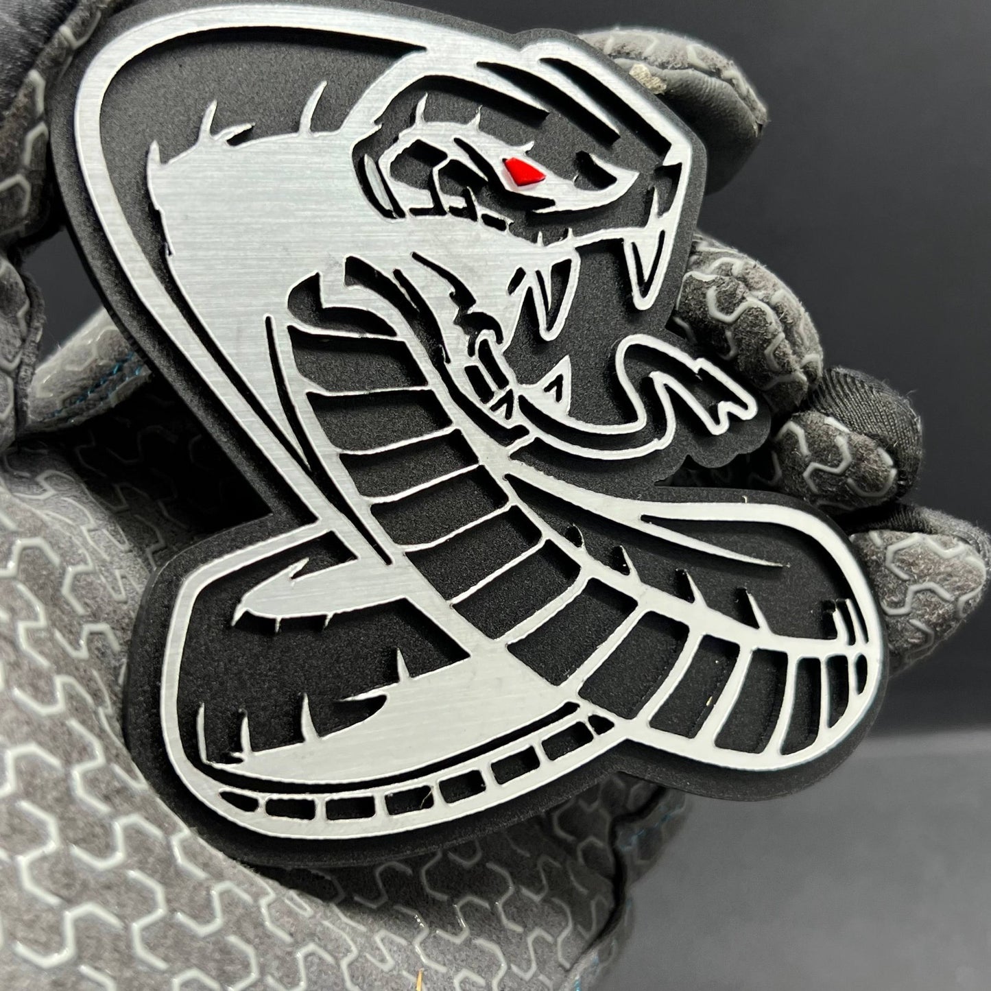 1PC Shelby GT Cobra Snake Emblem – Durable 3D Acrylic Mustang Badge