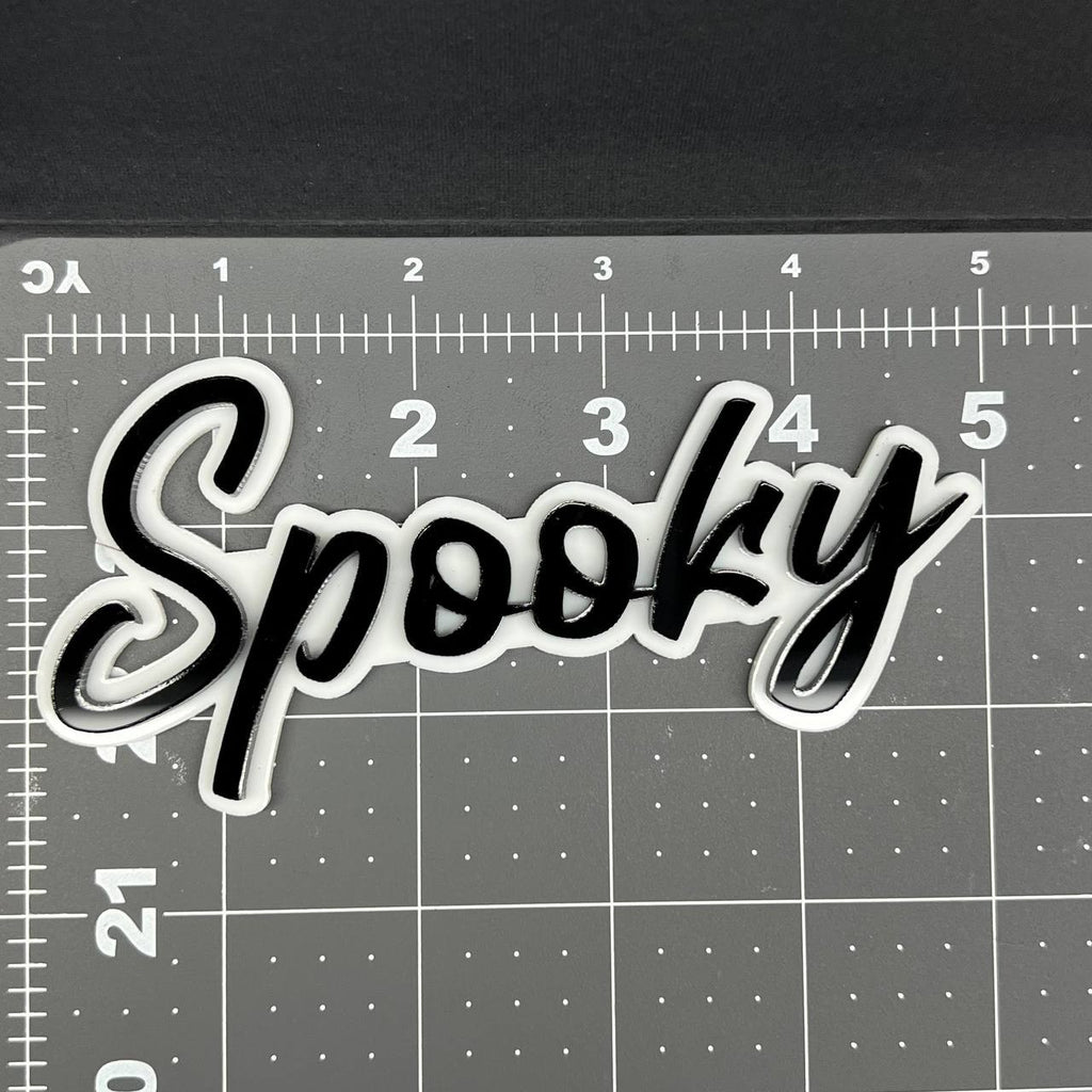 1PC Spooky Emblem – 3D Acrylic Tailgate Badge Decal for Car, Truck, SUV