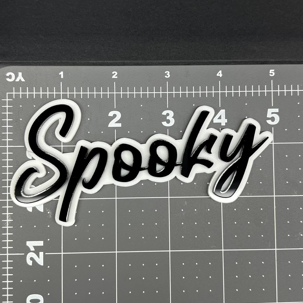 1PC Spooky Emblem – 3D Acrylic Tailgate Badge Decal for Car, Truck, SUV