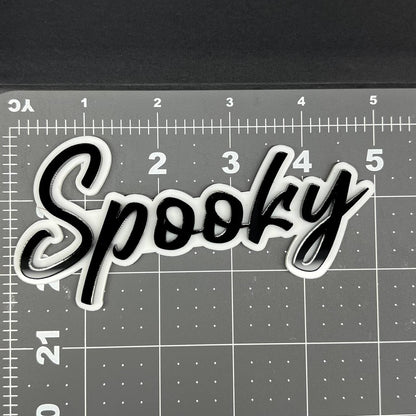 1PC Spooky Emblem – 3D Acrylic Tailgate Badge Decal for Car, Truck, SUV