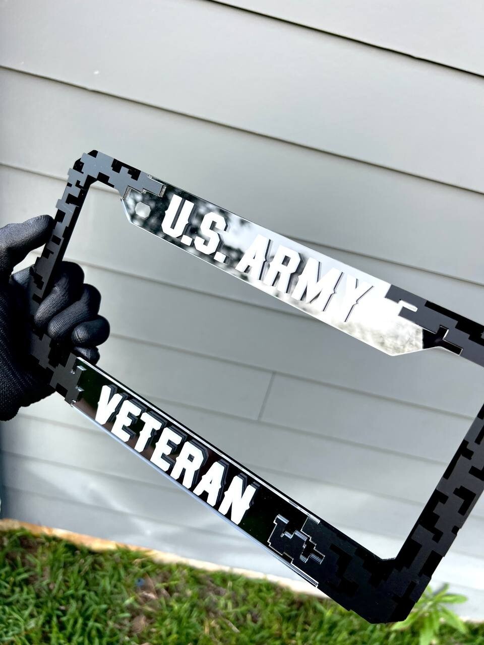 Veteran U.S. Army Black License Plate Frame Cover, Frame, car frame