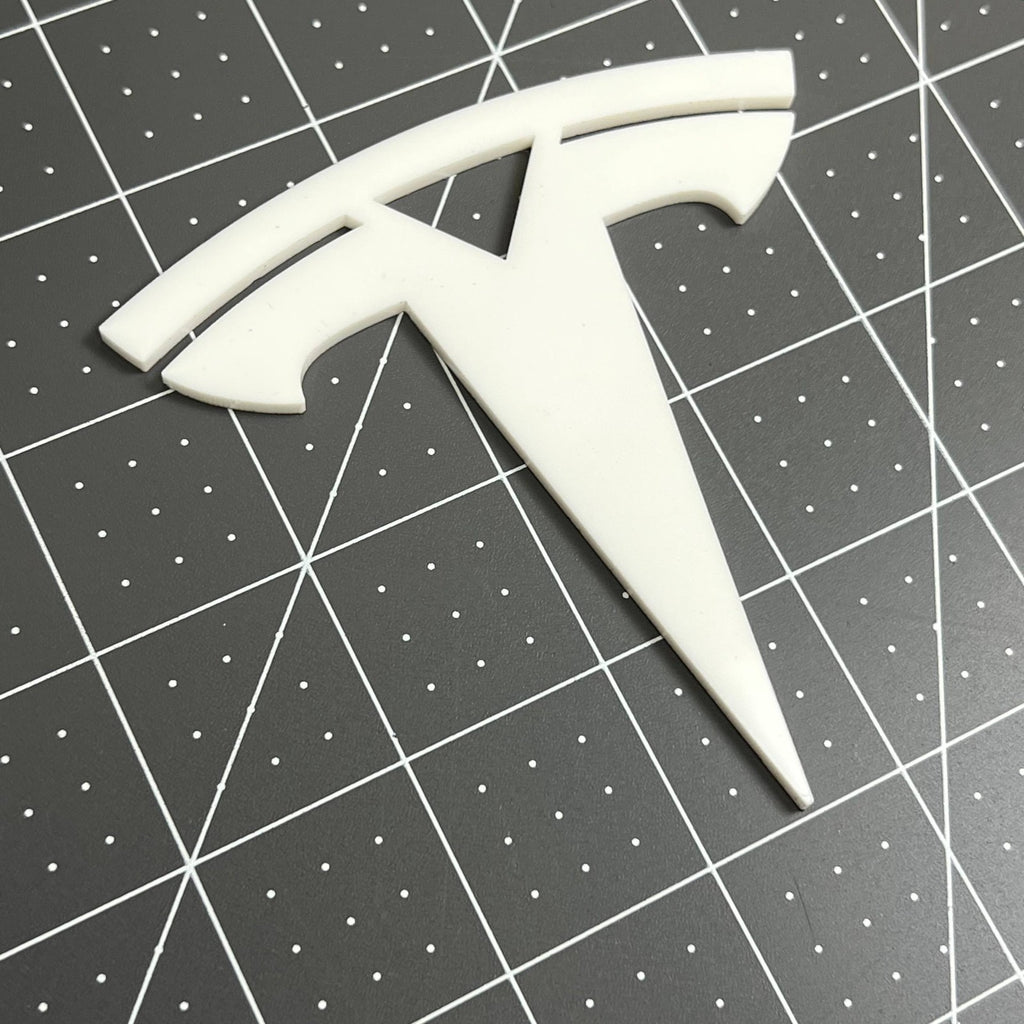 2PCS Tesla Emblems – Custom 3D Multicolor Acrylic Fender & Trunk Badges