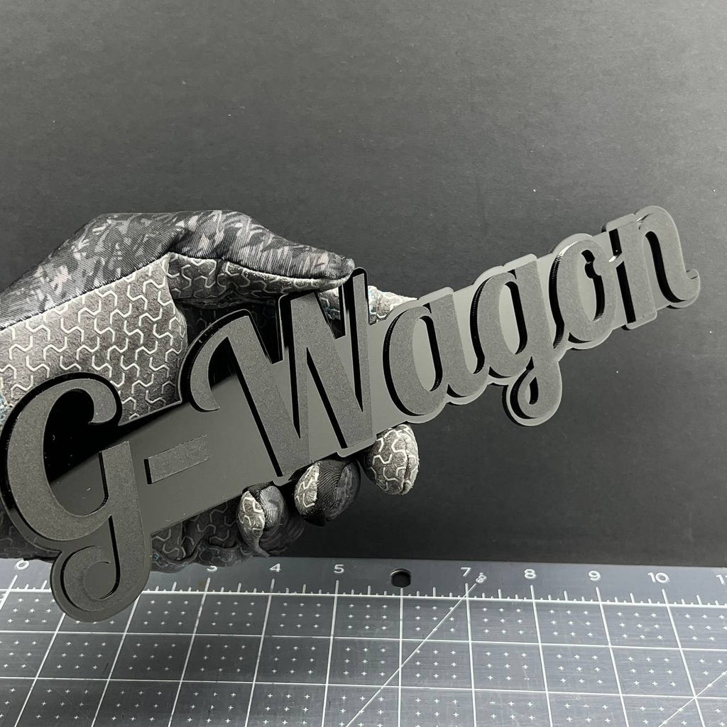1X G-Wagon Black Emblem 3D Mercedes G-Class Badge for Rear, Fender, or Tailgate