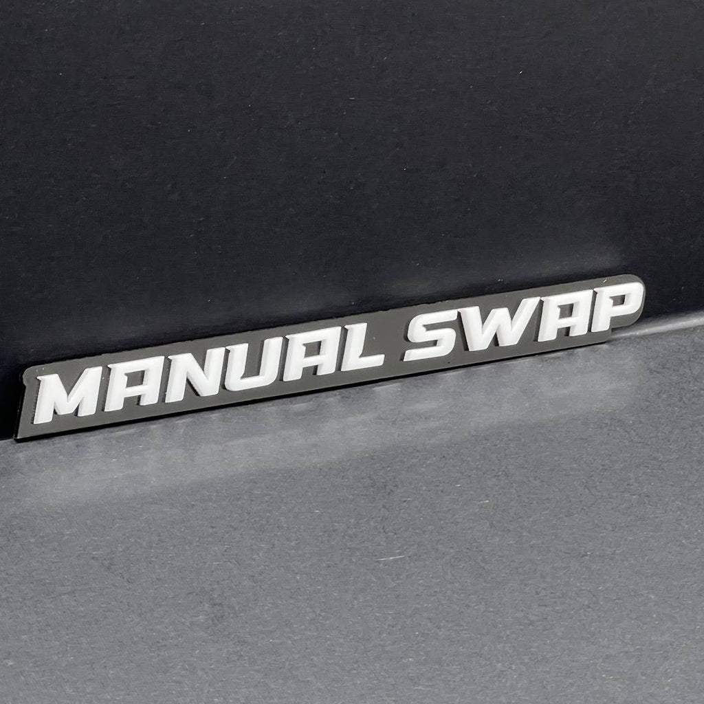 1PC MANUAL SWAP Emblem –  3D Acrylic Fender or Tailgate Badge for Car