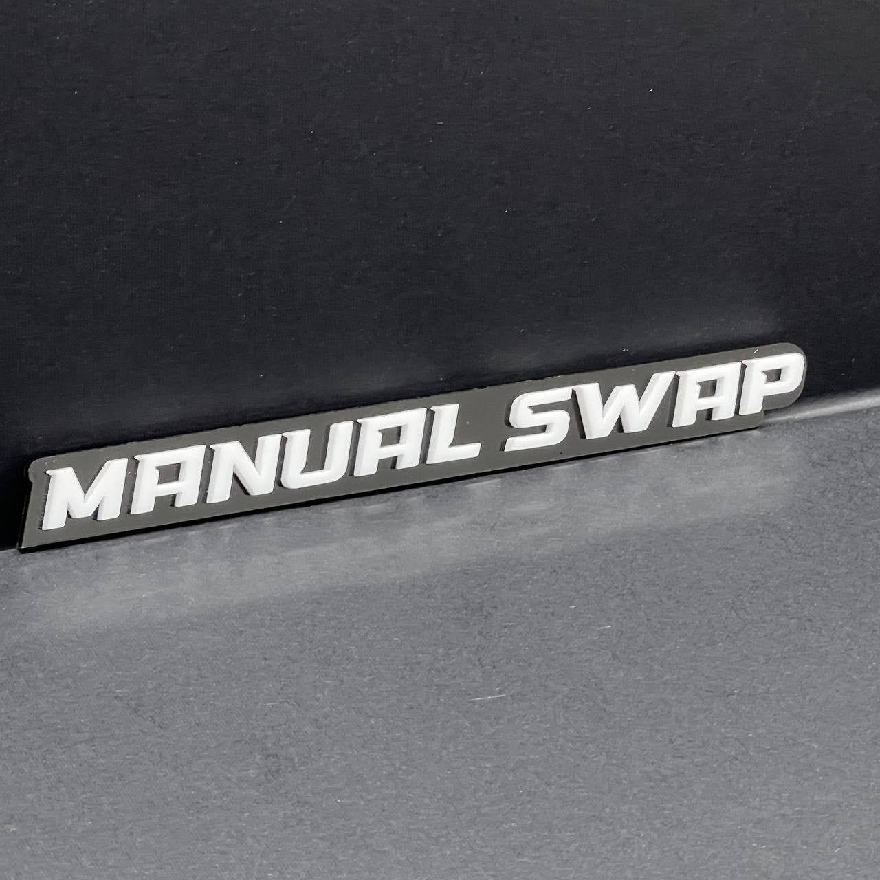 1PC MANUAL SWAP Emblem –  3D Acrylic Fender or Tailgate Badge for Car