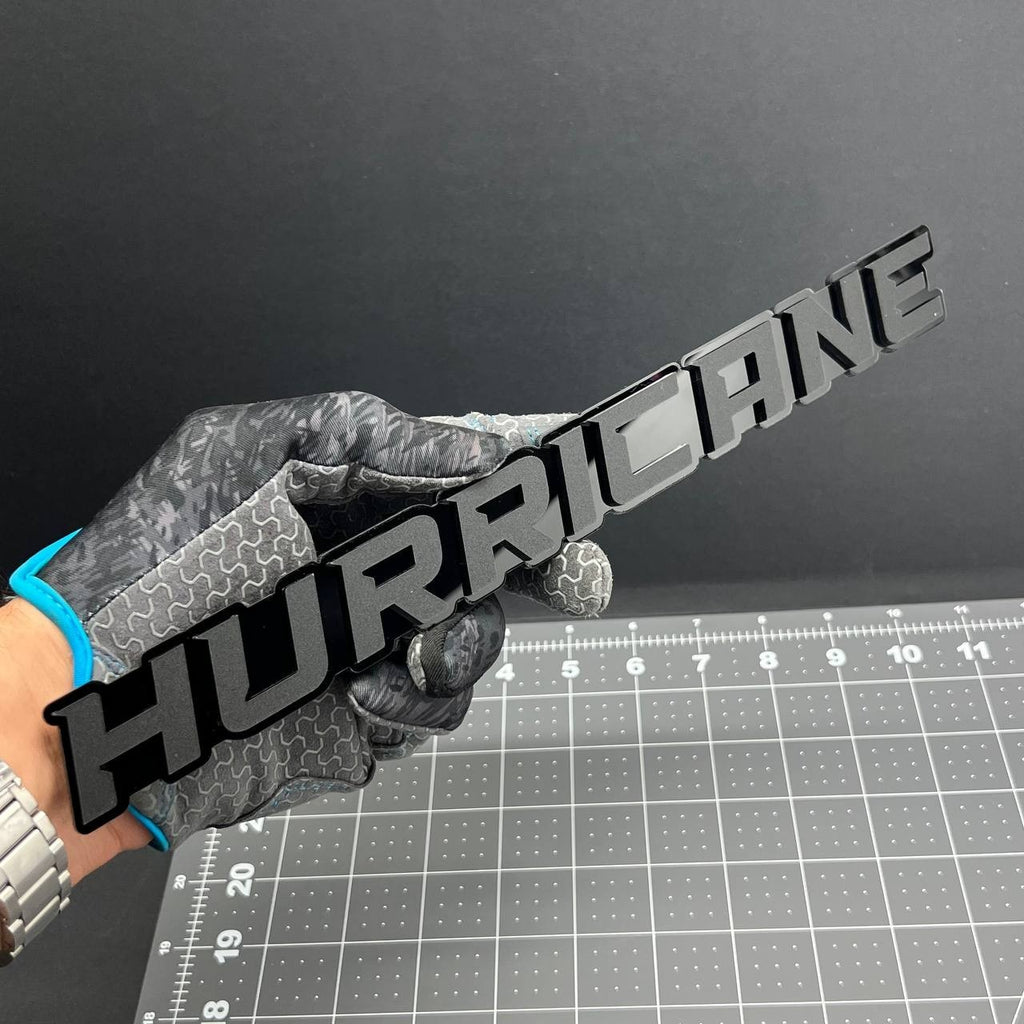 1PC HURRICANE 3D Multicolor Acrylic Emblem Badge for Car SUV or Truck