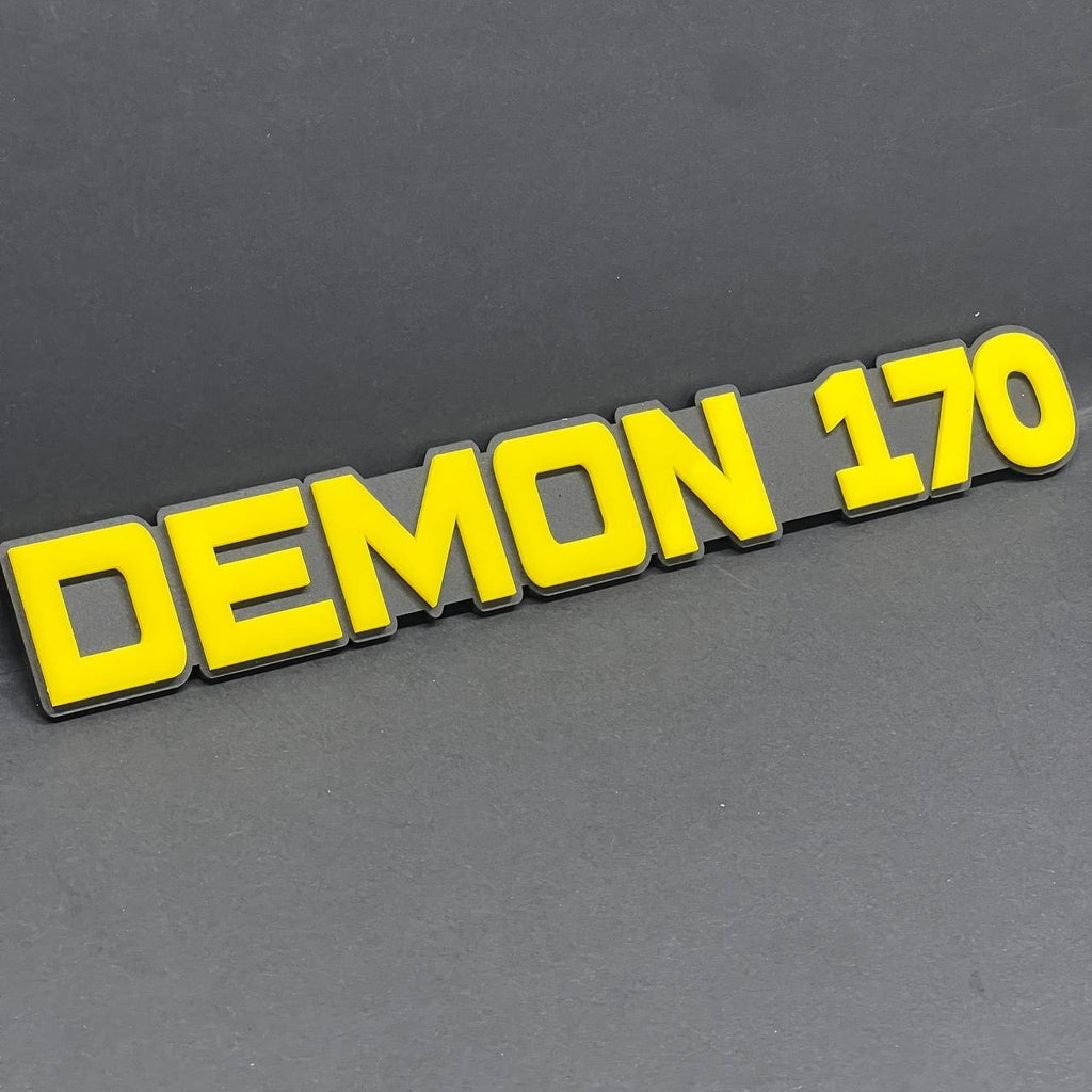 1pcs DEMON 170 Emblem Car Badges 3D Sticker DEMON 170 Decal Multicolor