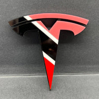 2PCS Tesla 3D Emblems – Custom Multicolor Acrylic Fender & Trunk Badges