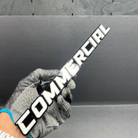 1PC COMMERCIAL Emblem – Durable 3D Multicolor Acrylic Car & Truck Badge