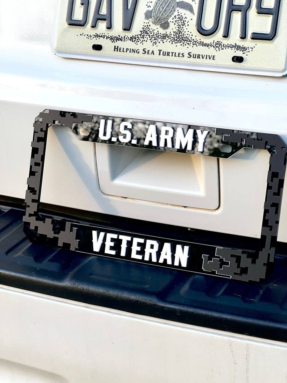 Veteran U.S. Army Black License Plate Frame Cover, Frame, car frame