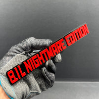1PC 8.1L NIGHTMARE Emblem – 3D Multicolor Acrylic Fender & Trunk Badge