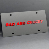BAD ASS Black License plate Personalized Acrylic 12x6 License Plate