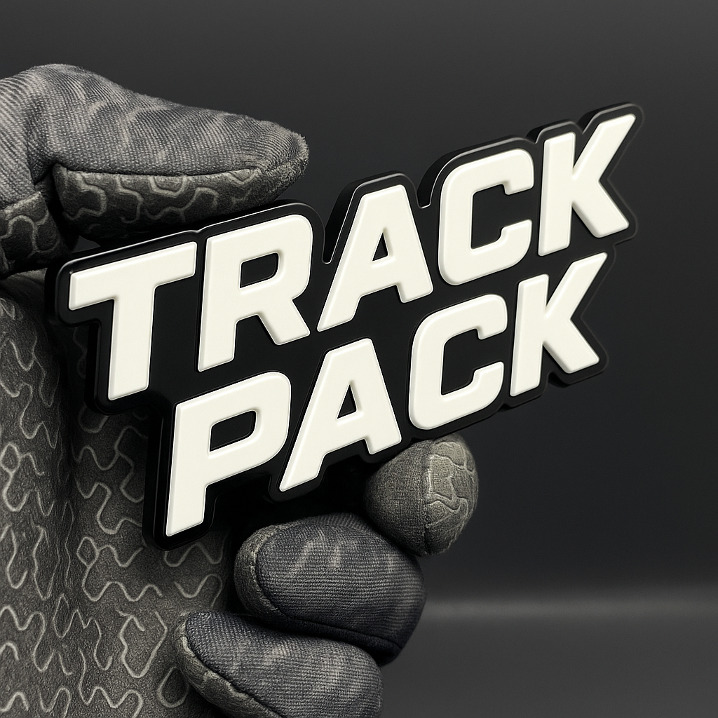 1PC TRACK PACK Emblem – Custom 3D Acrylic Multicolor Car Fender Sticker