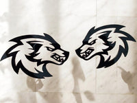 Wolf Badges Emblem Car/Truck, (2) BADGES, Fender Angry Agressive Raging