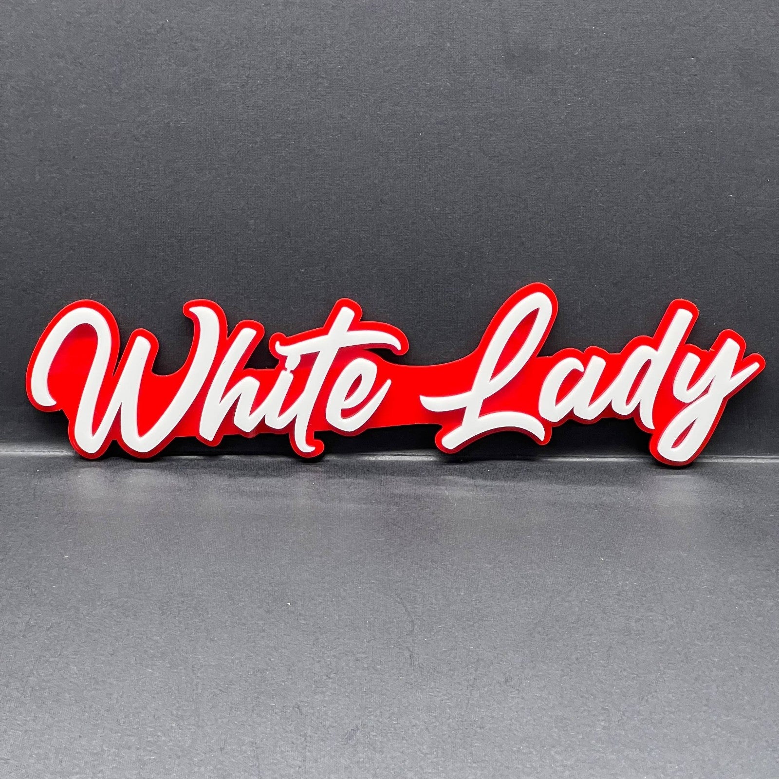 1pc White Lady 3D Emblem Custom Acrylic Fender & Tailgate Car, SUV & Truck Badge