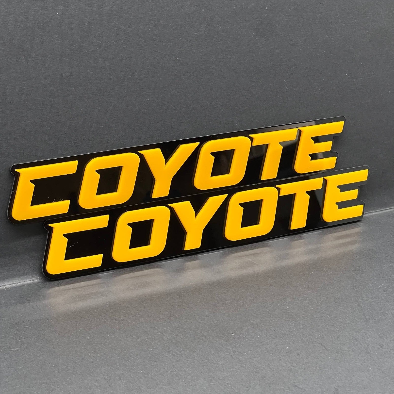 1pc COYOTE 3D Emblem – Black Aggressive Racing Fender Badge for Car & Truck