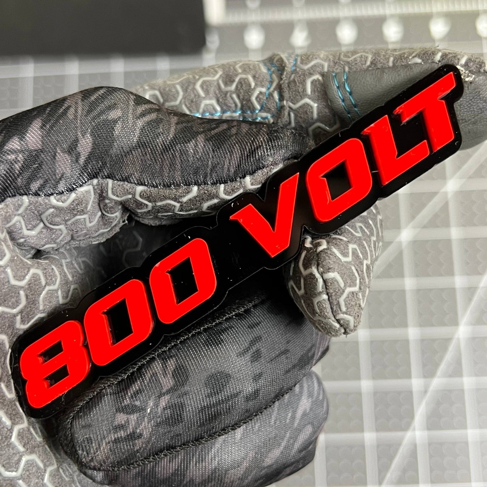 1pc 800 VOLT Multicolor 3D Acrylic Emblem – Electric Car & SUV Performance Badge