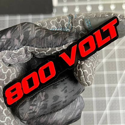 1pc 800 VOLT Multicolor 3D Acrylic Emblem – Electric Car & SUV Performance Badge
