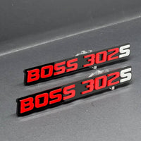 2PCS BOSS 302S Emblems – 3D Multicolor Acrylic Fender & Tailgate Badge Decals