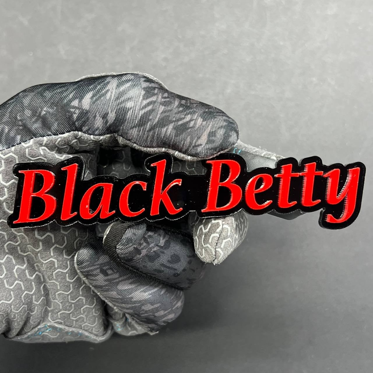 1PC Black Betty Emblem – 3D Multicolor Acrylic Fender & Trunk Car Badge Decal