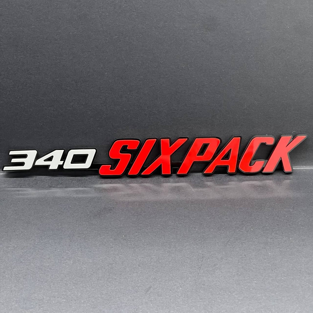 2pcs 340 440 SIX PACK Emblems Multicolor  – Side Fender Badges for Muscle Cars