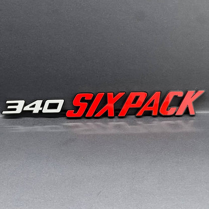 2pcs 340 440 SIX PACK Emblems Multicolor  – Side Fender Badges for Muscle Cars