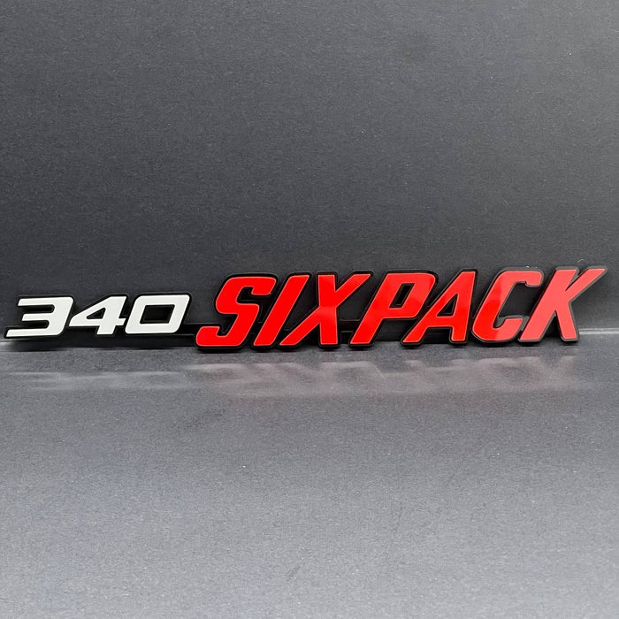 2pcs 340 440 SIX PACK Emblems Multicolor  – Side Fender Badges for Muscle Cars