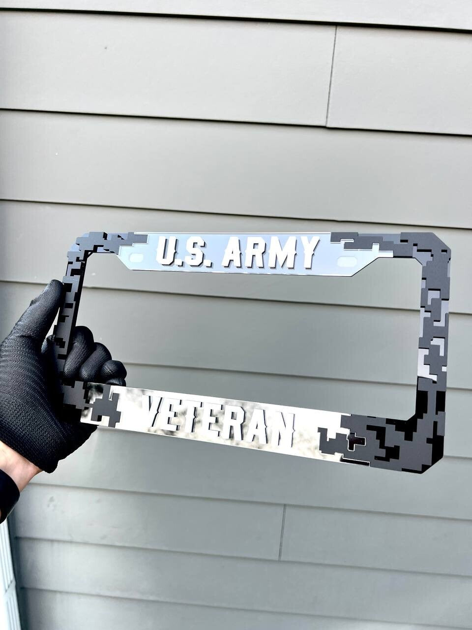 Veteran U.S. Army Black License Plate Frame Cover, Frame, car frame