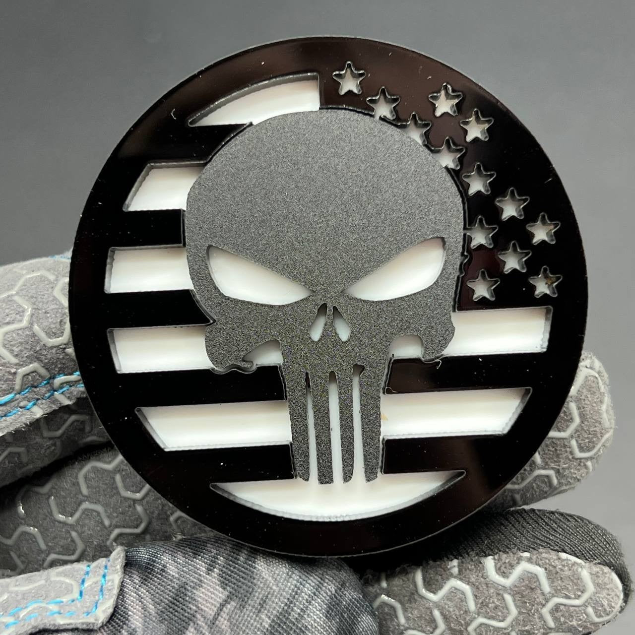 2PCS Black Punisher Fender Emblems – Jeep Wrangler Gladiator