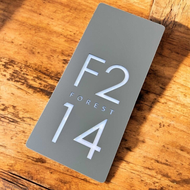 Custom Modern Door Numbers Personalized House Address Signs for Outdoor Display
