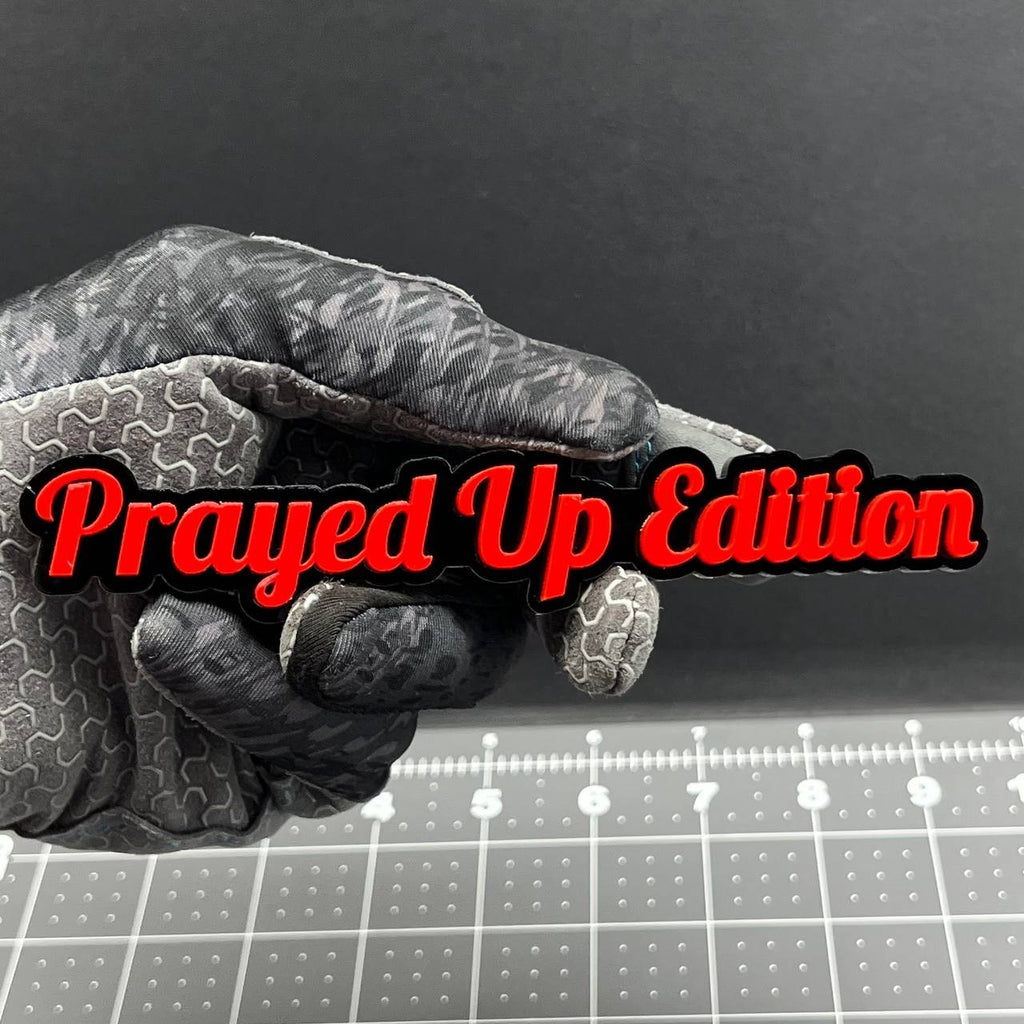 1x Prayed Up Edition Emblem 3D Multicolor Acrylic Car Badge Fender & Trunk Decal