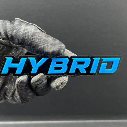 1PC HYBRID Emblem – 3D Multicolor Acrylic Car & Truck Fender Badge Decal