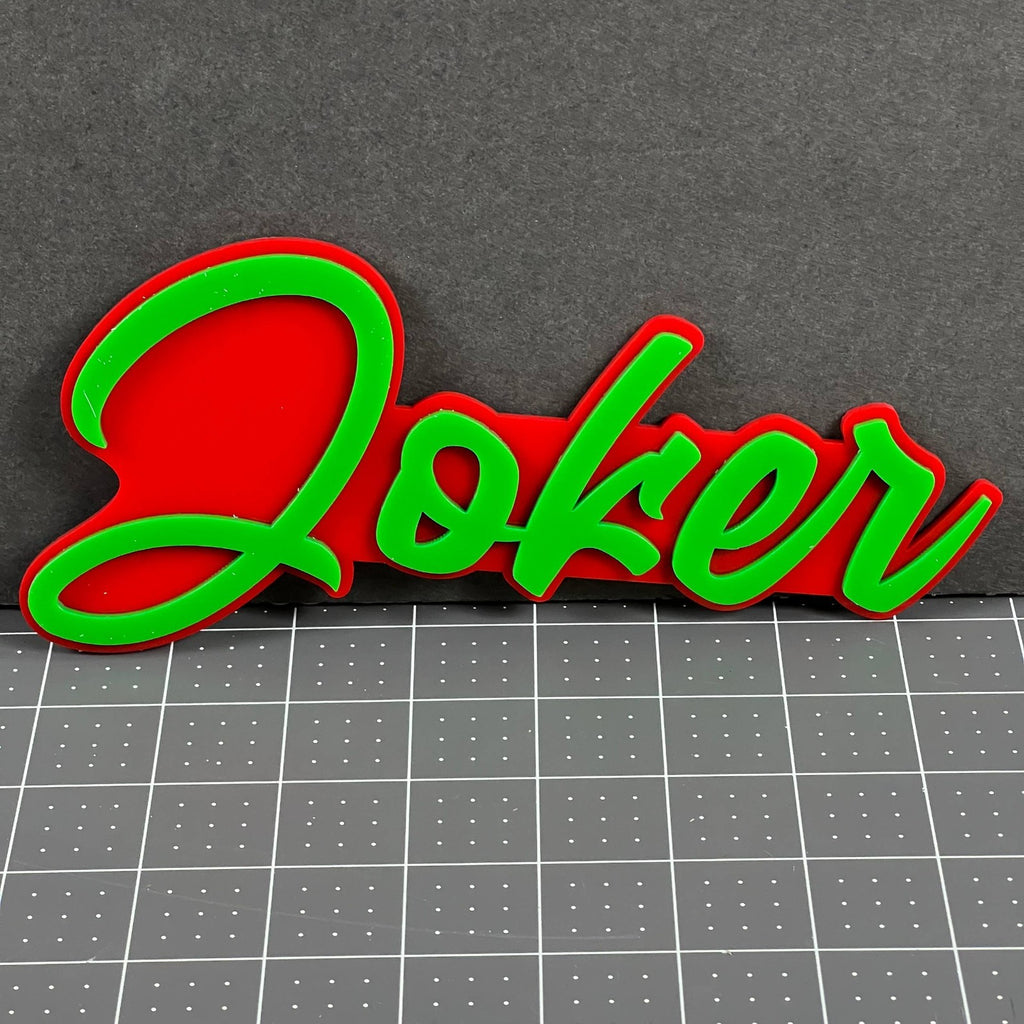 1PC JOKER Emblem – Multicolor 3D Acrylic Custom Badge for Cars & SUVs