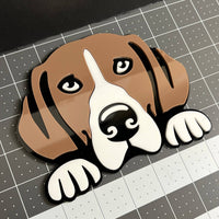 1PCS BEAGLE Emblem – Durable 3D Multicolor Acrylic Dog Lover Car Badge