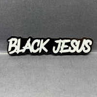 1pc BLACK JESUS Multicolor 3D Acrylic Emblem – Custom Car & Truck Exterior Badge