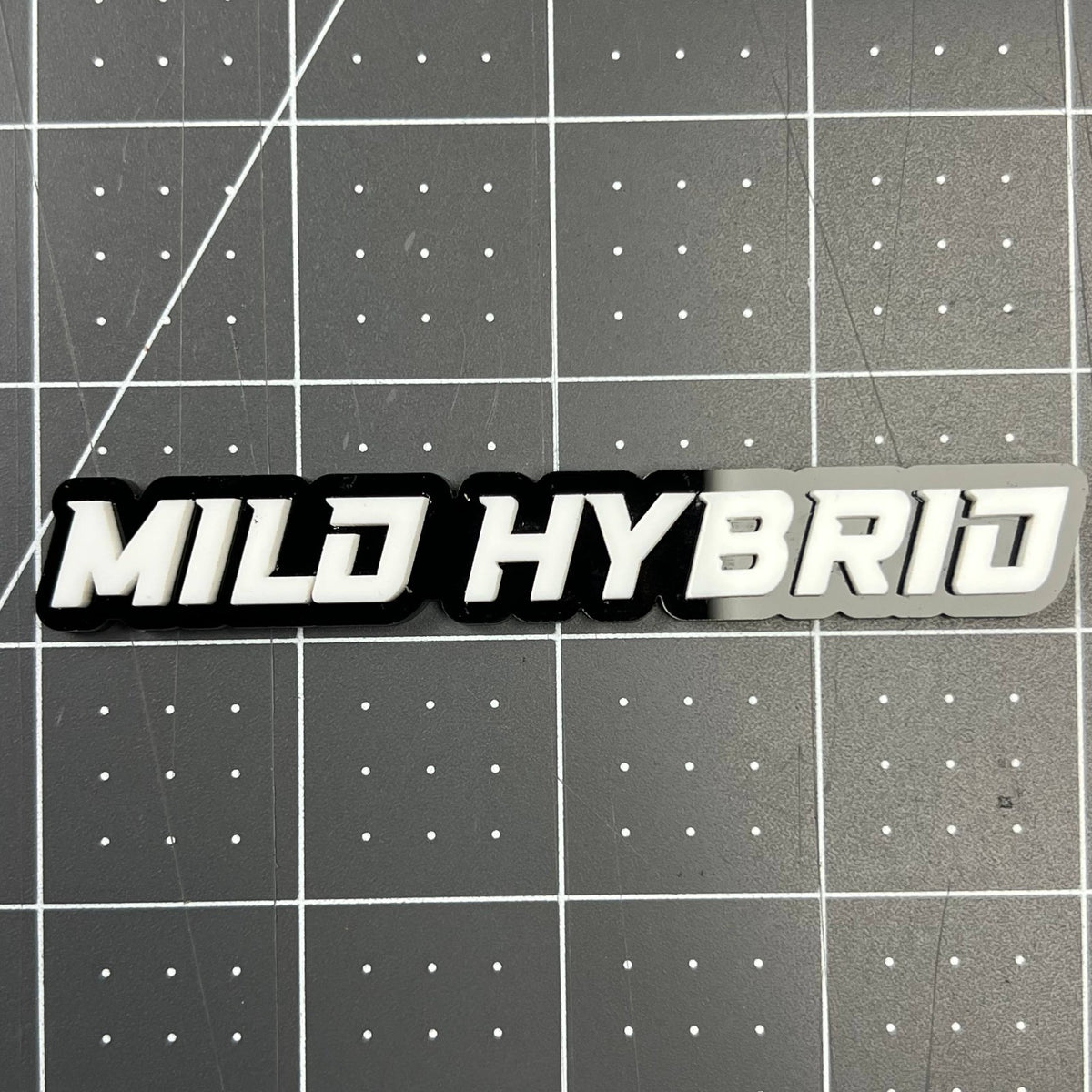 1PC MILD HYBRID Emblem Badge – 3D Acrylic Sticker Decal Car Truck SUV