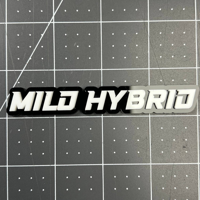 1PC MILD HYBRID Emblem Badge – 3D Acrylic Sticker Decal Car Truck SUV