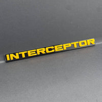 1PC INTERCEPTOR Emblem – Custom 3D Acrylic Fender & Tailgate Car Badge Decal