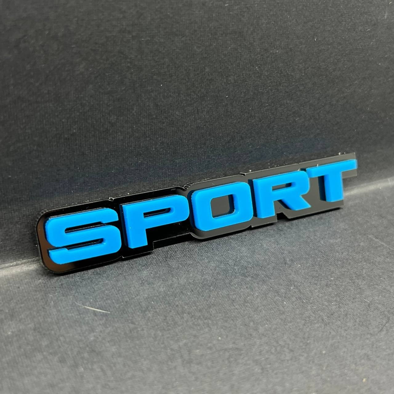 1PC SPORT Badge – 3D Multicolor Acrylic Exterior Emblem for Car, SUV, Truck