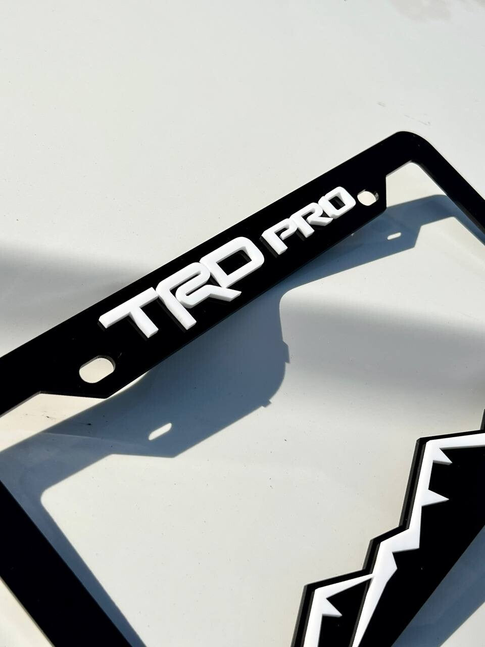 TRD PRO LICENSE PLATE FRAME TOYOTA ACCESSORY FRONT REAR TAG HOLDER PLATE COVER