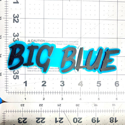 1pc BIG BLUE Multicolor 3D Car Emblem – Durable Acrylic Fender & Tailgate Decal