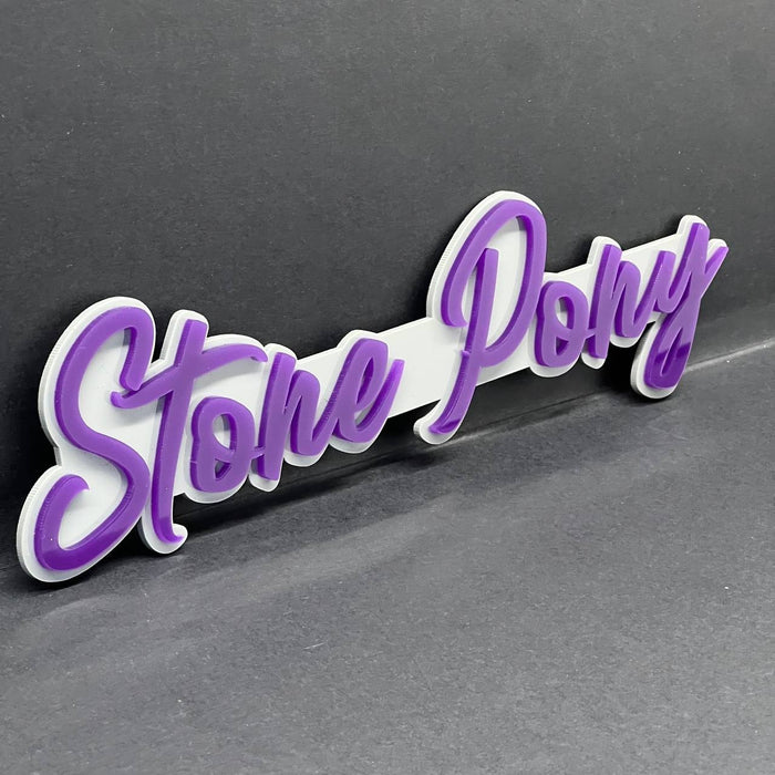 1PCS Stone Pony 3D Emblem – Custom Acrylic Car, Truck & SUV Badge