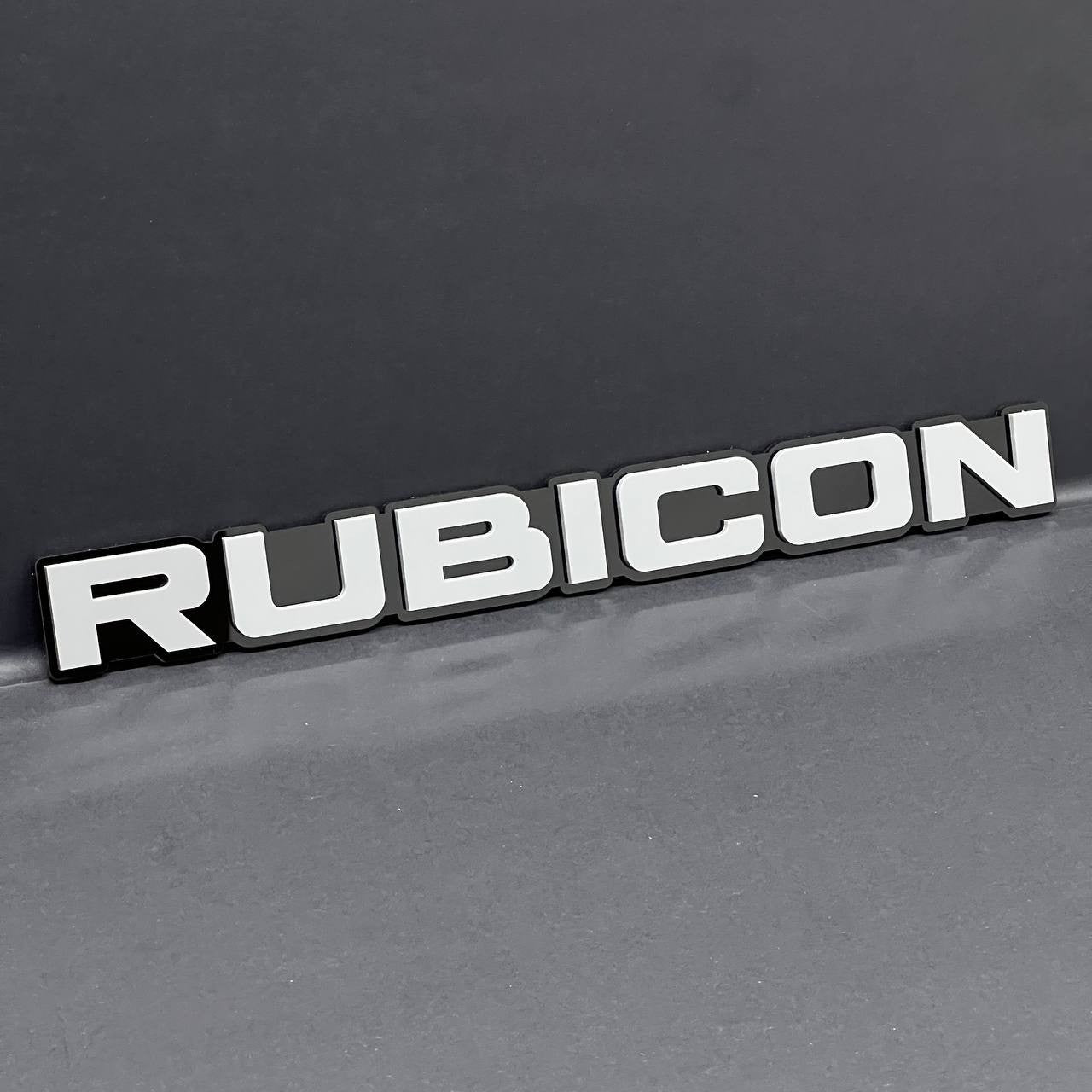 RUBICON EMBLEMS QTY 2 FENDER EXTERIOR RUBICON BADGE PAIR 3D EMBLEMS