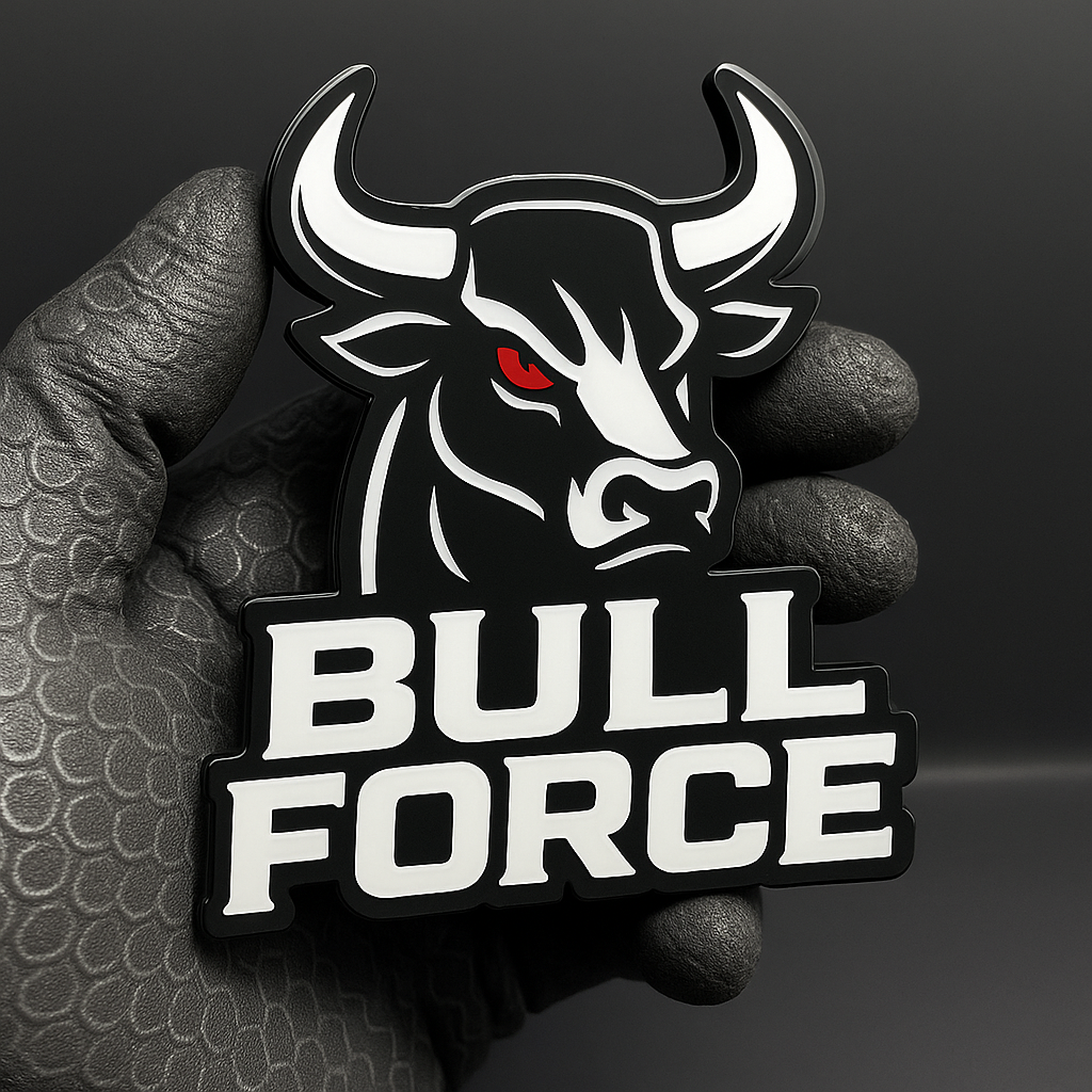 1PC BULL FORCE Emblem – Acrylic Car Fender & Trunk Decal