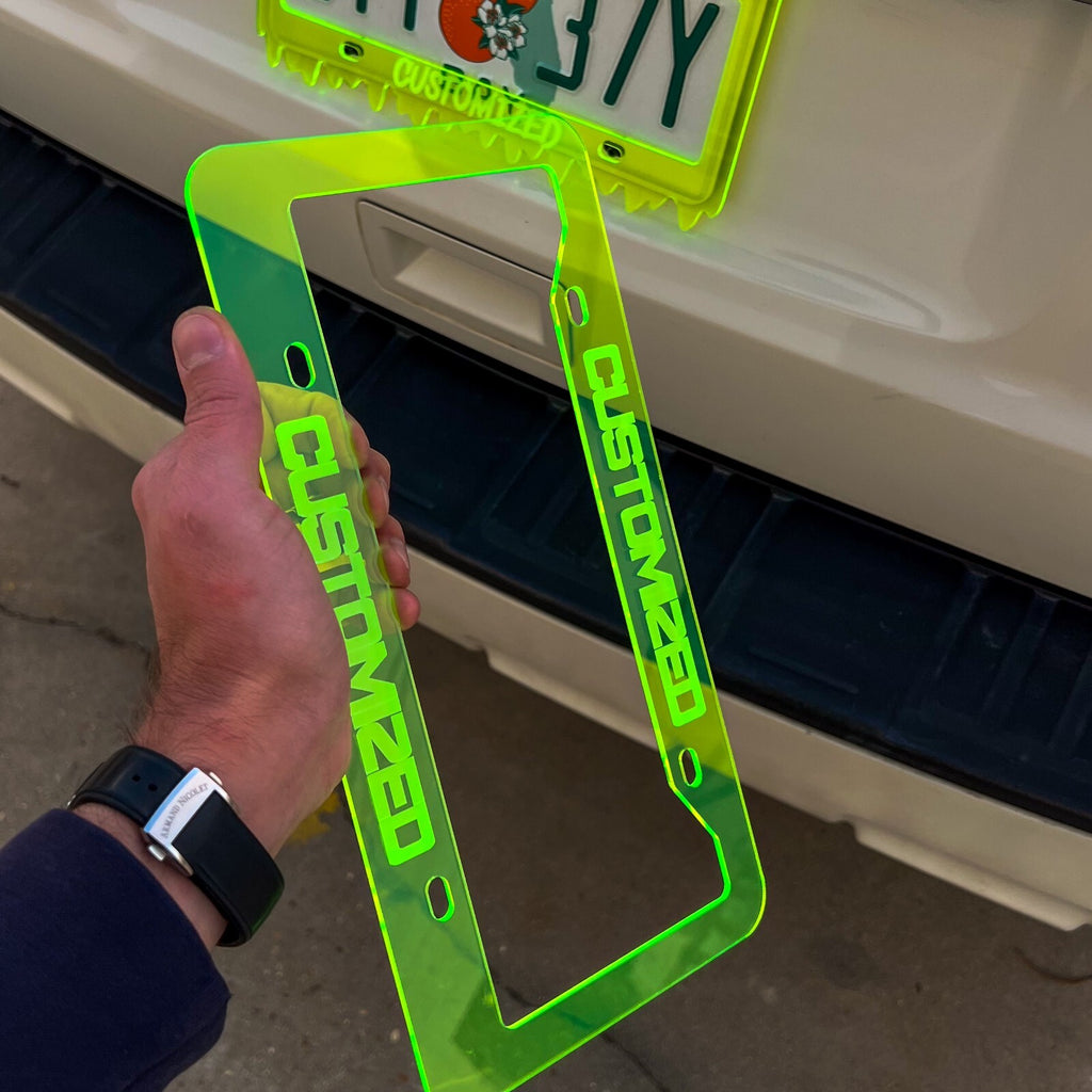 CUSTOM PERSONALIZED License Plate Frame MULTI COLOR