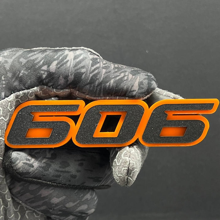 606 Emblem Badge – Custom Multicolor Acrylic Fender & Trunk Decal 1PC