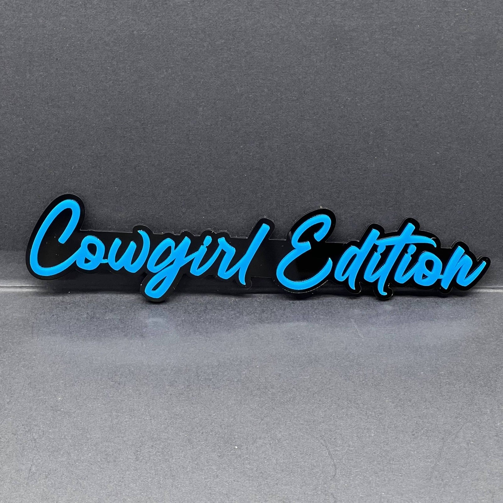 1pc COWGIRL Edition Multicolor 3D Acrylic Emblem Custom Car Truck Exterior Badge