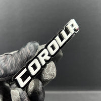 1PC COROLLA Emblem – Custom 3D Acrylic Fender & Tailgate Car Badge Decal