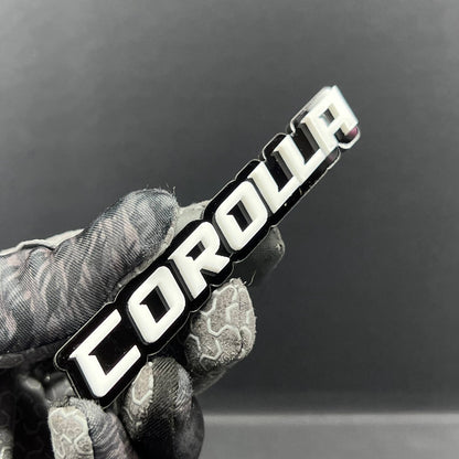 1PC COROLLA Emblem – Custom 3D Acrylic Fender & Tailgate Car Badge Decal